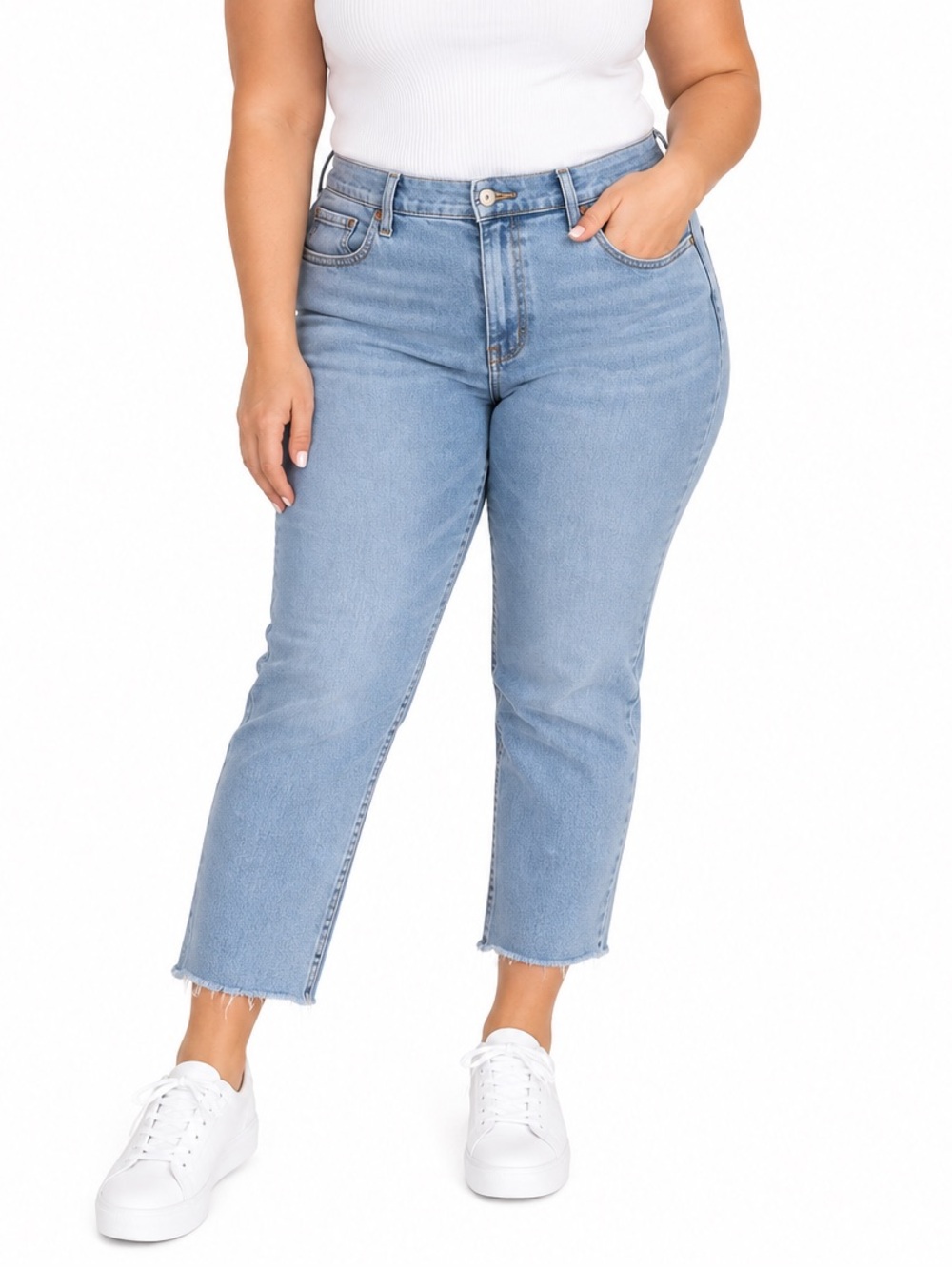 Old Navy Low Rise Boyfriend Frayed Hem Jean Light Wash Jeans 14P